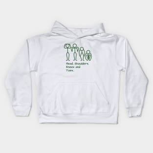 Stickman / Head, shoulders, knees and toes... Kids Hoodie